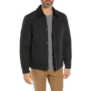 Cole Haan Signature Men's City Barn Jacket with Corduroy Collar - BLACK - LARGE